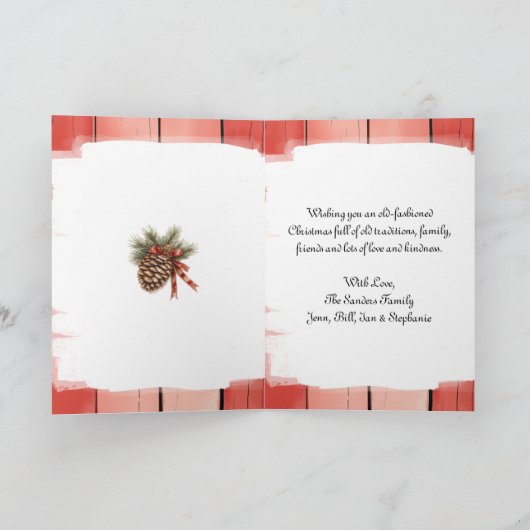 フェスティバルブラックホースと（鳥）ショウジョウコウカンチョウクリスマス シーズンカード (内部)