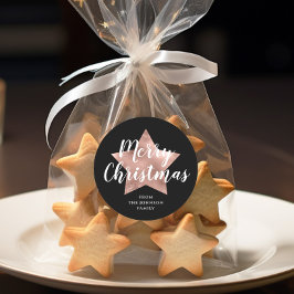 フェスティバルブラックメリークリスマス ラウンドシール