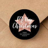 フェスティバルブラックメリークリスマス ラウンドシール