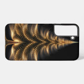 フェスティバルブラック&金ゴールドホリデークリスマスツリー SAMSUNG GALAXYケース (裏面横)