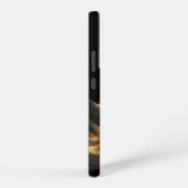 フェスティバルブラック&金ゴールドホリデークリスマスツリー SAMSUNG GALAXYケース (右側面)