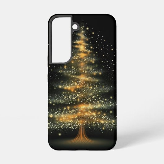 フェスティバルブラック&金ゴールドホリデークリスマスツリー SAMSUNG GALAXYケース (裏面)