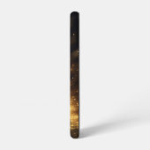 フェスティバルブラック&金ゴールドホリデークリスマスツリー SAMSUNG GALAXYケース (左側面)