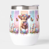 フェスティバルブラッシュストロークイースターカウワインタンブラー (左面)