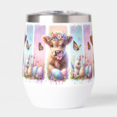 フェスティバルブラッシュストロークイースターカウワインタンブラー (正面)