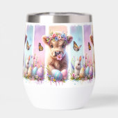 フェスティバルブラッシュストロークイースターカウワインタンブラー (背面)