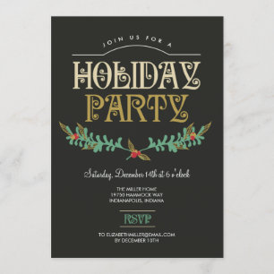 フェスティバルブランチホリデーパーティー招待状 招待状