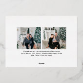 フェスティバルブルゴーニュとシルバーのタータンチェック格子写真 箔シーズンカード (裏面)