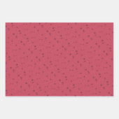 フェスティバルブルゴーニュスノーフレーククリスマスツリー ラッピングペーパーシート (正面2)