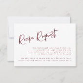 フェスティバルブルゴーニュブライダルシャワーレシピリクエストカード (正面)