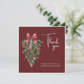 フェスティバルブルゴーニュ冬のクリスマス結婚の サンキューカード (スタンド正面)