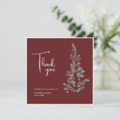 フェスティバルブルゴーニュ冬のクリスマス結婚の サンキューカード (スタンド正面)