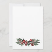 フェスティバルブルゴーニュ冬のクリスマス結婚の 招待状 (裏面)