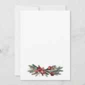 フェスティバルブルゴーニュ冬のクリスマス結婚の 招待状 (裏面)