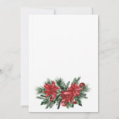 フェスティバルブルゴーニュ冬のクリスマス結婚の 招待状 (裏面)