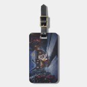 フェスティバルブルドッグin a Winter Wonderland – クリスマス ラゲッジタグ (正面縦)