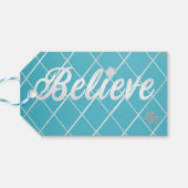 フェスティバルブルーとシルバー信じの休日 ギフトタグ (裏面横)