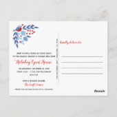 フェスティバルブルーアンドレッドホリデーオープンハウス ポストカード (裏面)