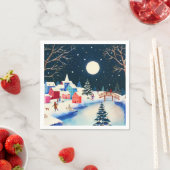 フェスティバルブルーウィンタースノーヴィレッジ スタンダードカクテルナプキン (インサイチュ)