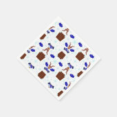 フェスティバルブルーカスキークリスマストインデーナー スタンダードカクテルナプキン (角)