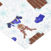 フェスティバルブルーカスキークリスマストインデーナー テーブルクロス (アングル)