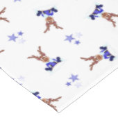 フェスティバルブルーカスキークリスマストインデーナー テーブルクロス (アングル)