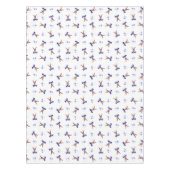 フェスティバルブルーカスキークリスマストインデーナー テーブルクロス (正面)