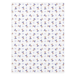 フェスティバルブルーカスキークリスマストインデーナー テーブルクロス