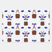 フェスティバルブルーカスキークリスマストインデーナー ラッピングペーパーシート (正面3)