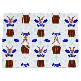 フェスティバルブルーカスキークリスマストインデーナー ラージペーパーバッグ