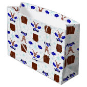 フェスティバルブルーカスキークリスマストインデーナー ラージペーパーバッグ (裏面アングル)