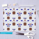 フェスティバルブルーカスキークリスマストインデーナー 薄葉紙 (クラフト)