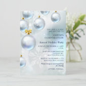 フェスティバルブルークリスマス企業のホリデーパーティー 招待状 (スタンド正面)