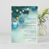 フェスティバルブルークリスマス企業のホリデーパーティー 招待状 (スタンド正面)
