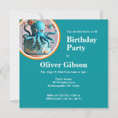 フェスティバルブルータコをテーマにしたお誕生日ケーキ 招待状 (裏面)