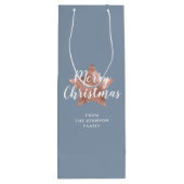 フェスティバルブルーバラ金ゴールドスターメリークリスマス ワインギフトバッグ (裏面)