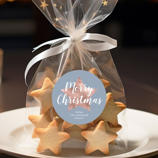 フェスティバルブルーメリークリスマス ラウンドシール