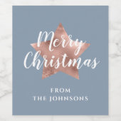 フェスティバルブルーメリークリスマス ワインラベル (シングルラベル)