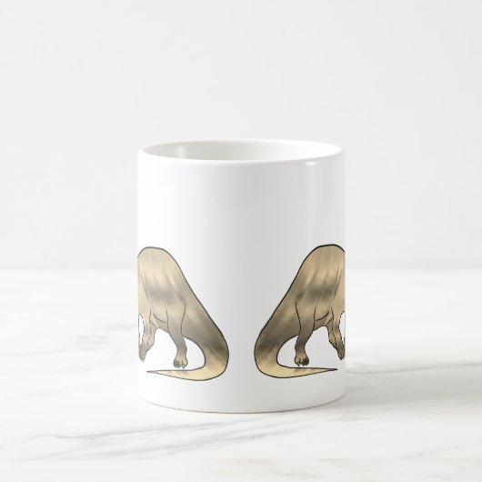 フェスティバルブロントサウルスキュートサンタ小妖精や小人クリスマス恐竜 コーヒーマグカップ (中央)