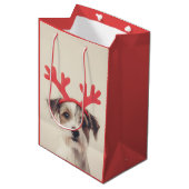 フェスティバルプップウィズトインデア〔雄ジカの〕枝角 ミディアムペーパーバッグ (正面アングル)
