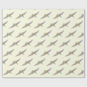 フェスティバルプテロダクティルカラフル ラッピングペーパー (フラット)