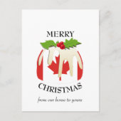フェスティバルプディングCANADA国旗のクリスマスポストカード ポストカード (正面)