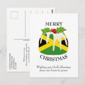 フェスティバルプディングJAMAICA国旗のクリスマスポストカード ポストカード (正面/裏面)