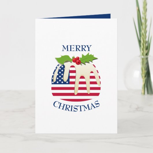 フェスティバルプリン |アメリカ国旗 |クリスマス シーズンカード (正面)