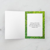 フェスティバルプリン（グリーン） |グリッター |クリスマス シーズンカード (内部)