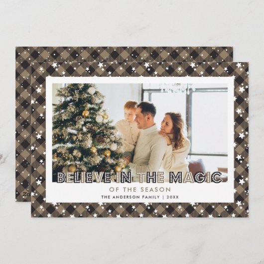 フェスティバルプレイドスターズ信じフォトクリスマスカード シーズンカード (正面/裏面)