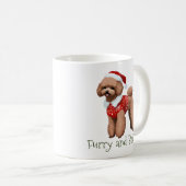 フェスティバルプードルフューリーアンドブライト コーヒーマグカップ (正面右)