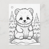 フェスティバルベアキッズカラーリングポストカード ポストカード (正面)