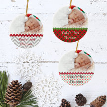 フェスティバルベビーの初めてのクリスマスフォトオーナメント