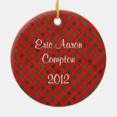 フェスティバルベビーの初めてのクリスマスフォトオーナメント セラミックオーナメント (裏面)